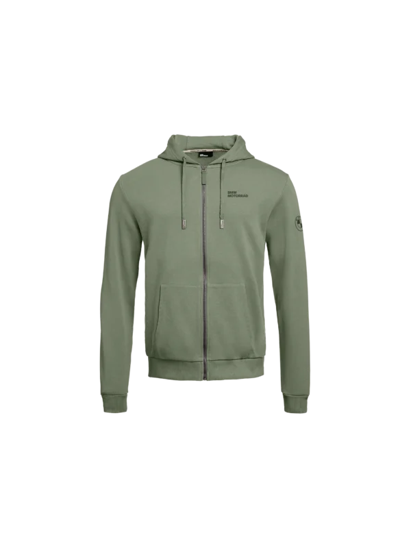 Sweat à capuche et Fermeture éclair BMW Make Life A Ride Homme Kaki 2025